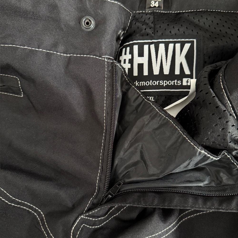 Men’s HWK Motorsports Black Motorcycle Pants, Size 3 XL. - Picture 9 of 14